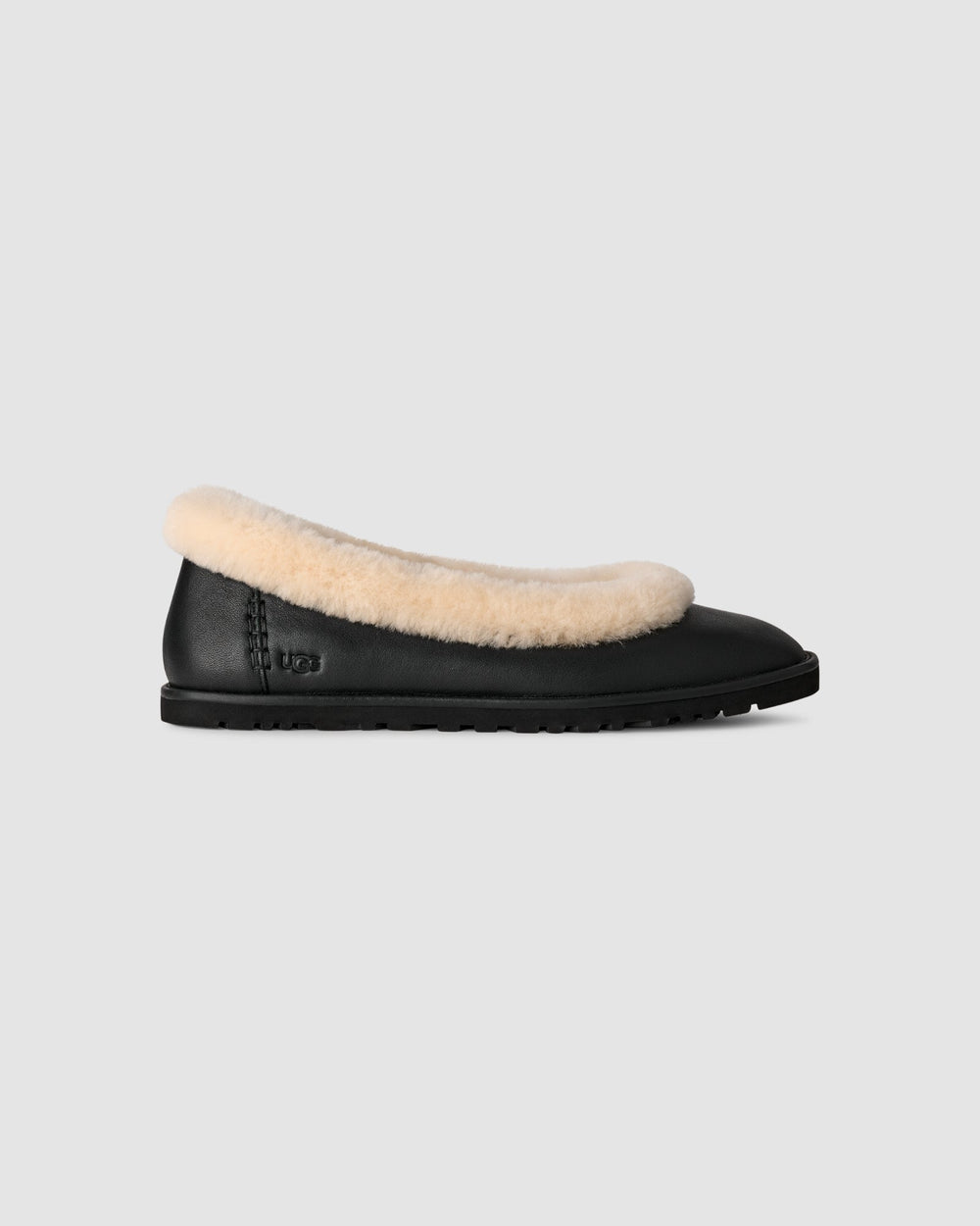 UGG Zora Leather Ballet Flat - Black