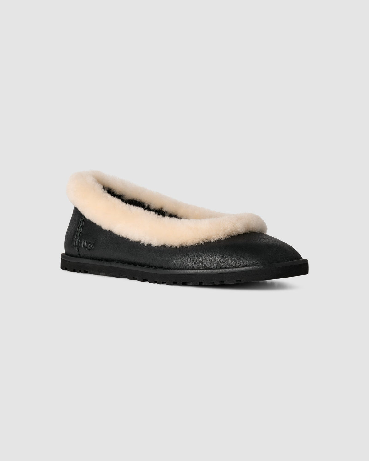 UGG Zora Leather Ballet Flat - Black