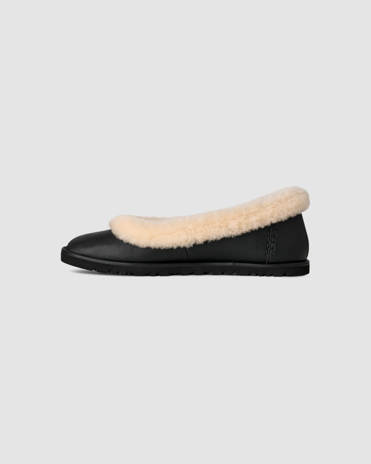 UGG Zora Leather Ballet Flat - Black