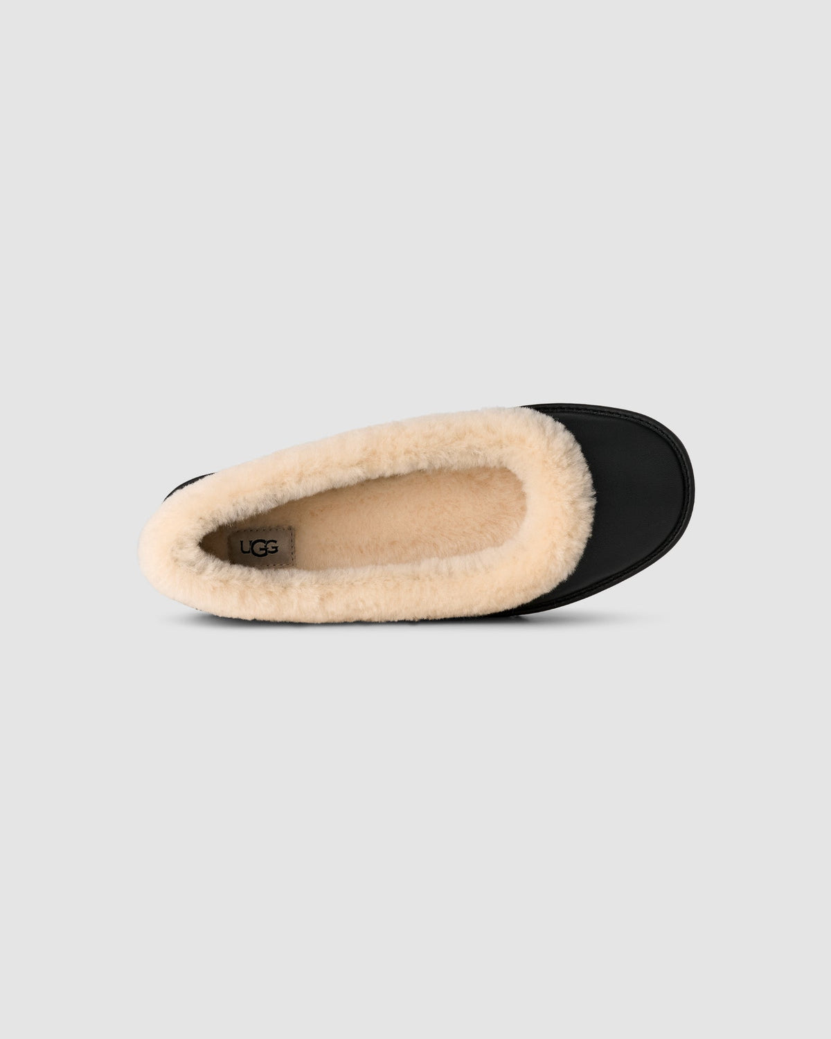 UGG Zora Leather Ballet Flat - Black